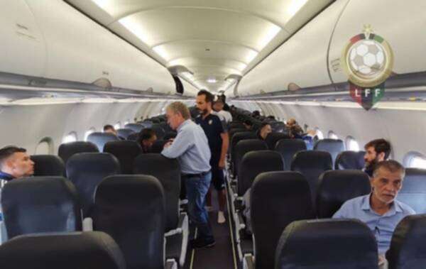 منتخب ليبيا على متن الطائرة الخاصة