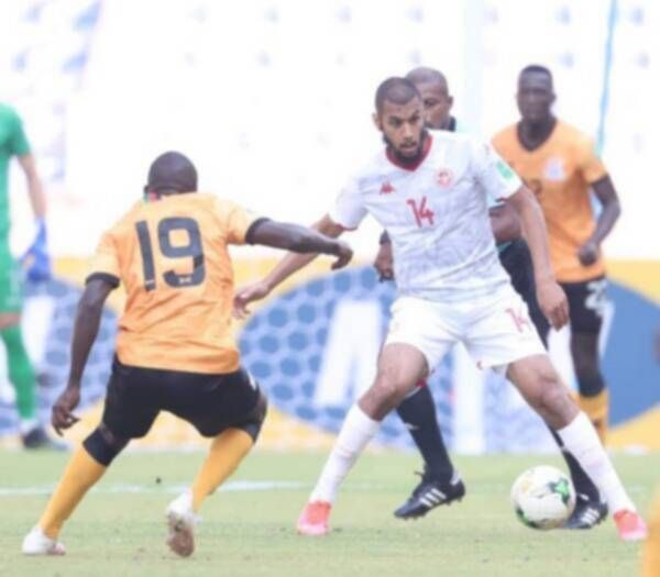 من لقاء الذهاب بين تونس وزامبيا 