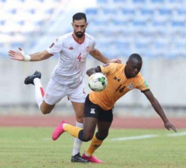 من لقاء الذهاب بين تونس وزامبيا