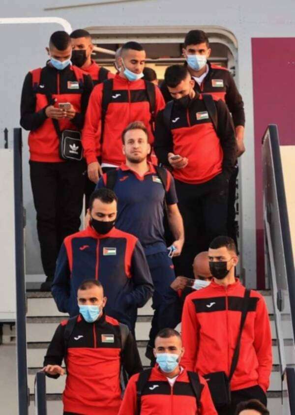 من وصول المنتخب الفلسطيني للدوحة