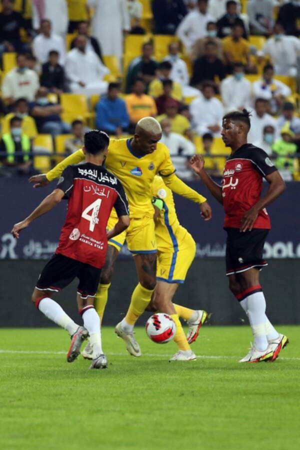 جانب من لقاء اليوم (النصر والرائد)