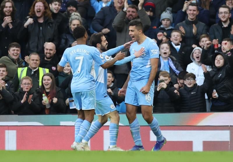 نجوم السيتي يهنئون روديجر على الهدف