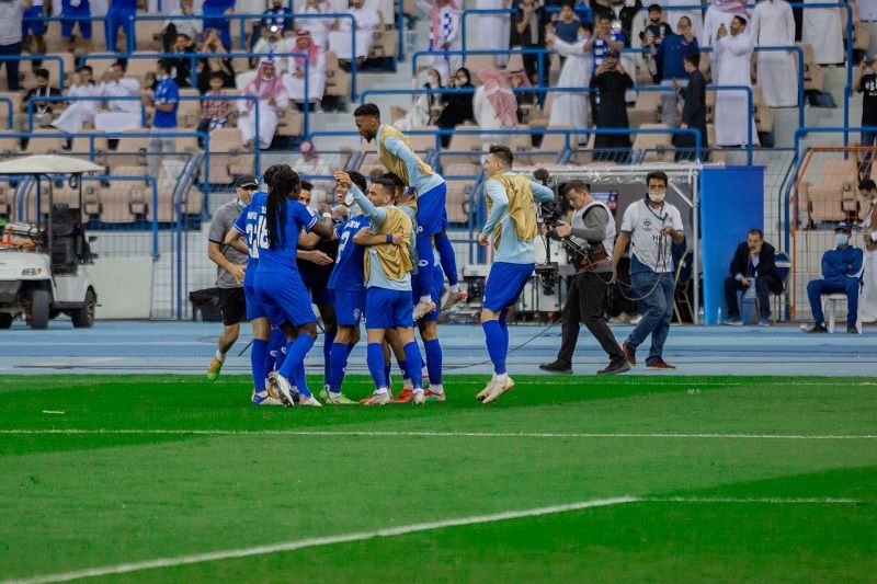 فرحة لاعبي الهلال 