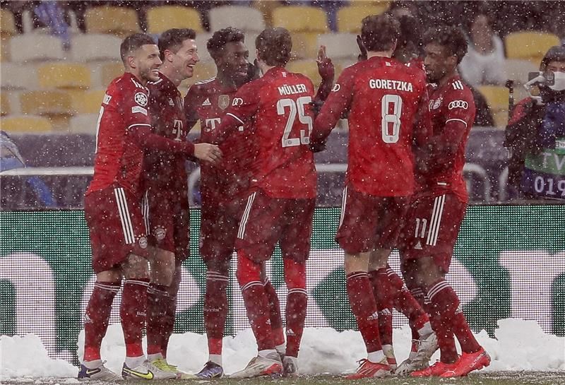 فرحة لاعبي بايرن ميونخ