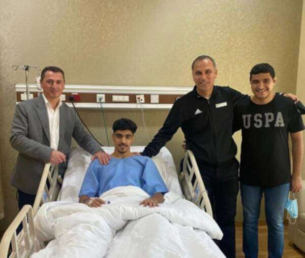 أحمد الشروقي بعد جراحة الرباط الصليبي