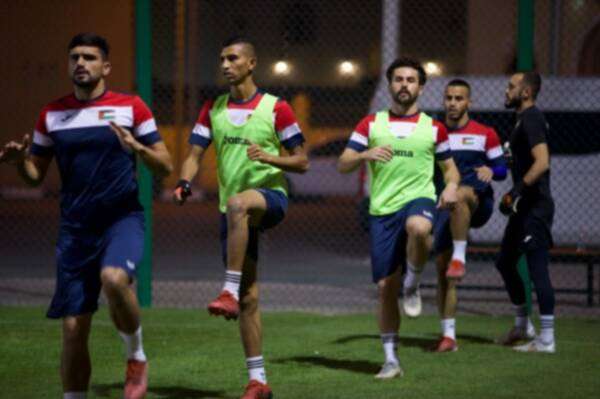 من تدريبات فلسطين في الدوحة