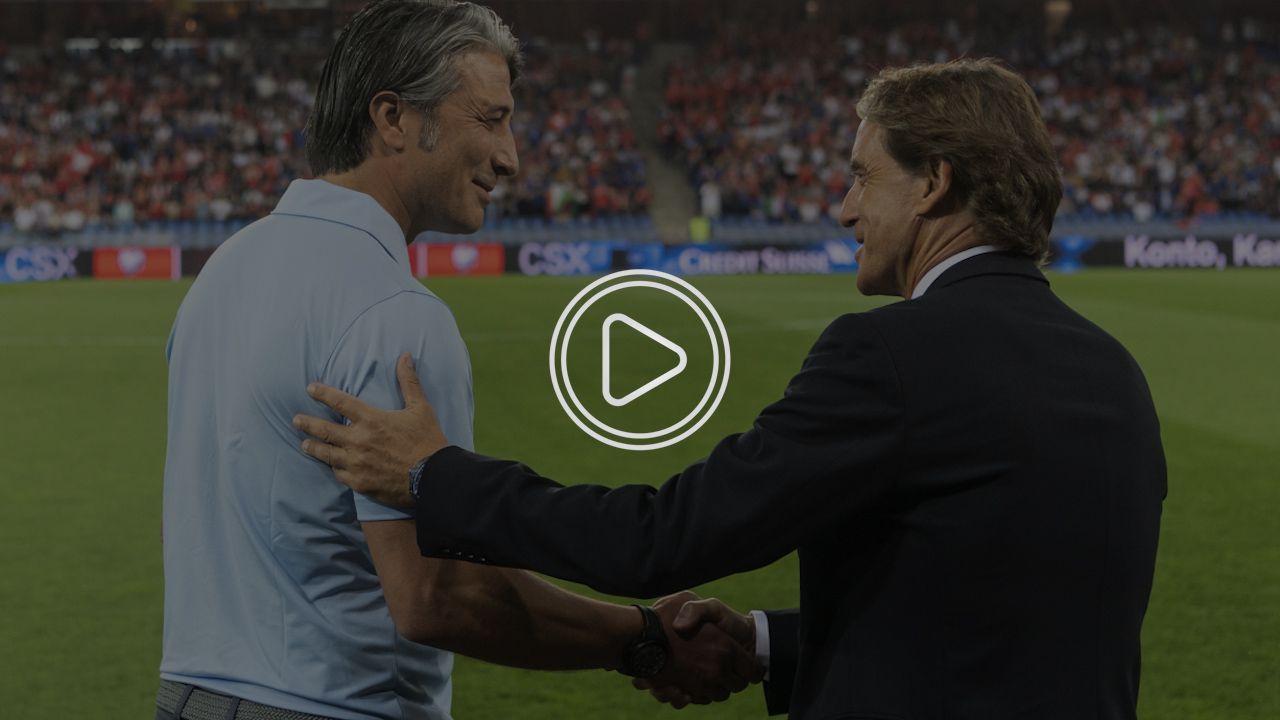 مدرب سويسرا مع نظيره الإيرلندي