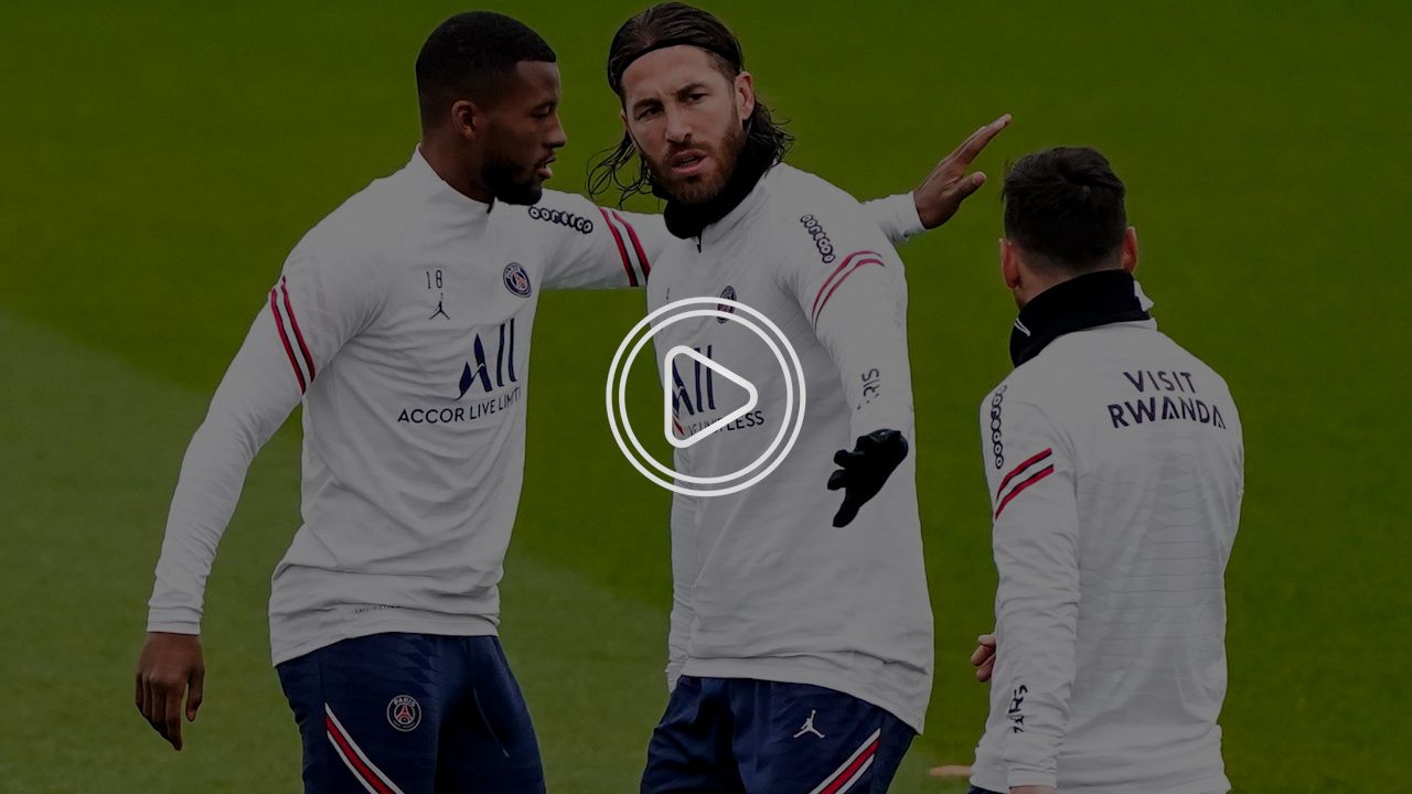 راموس وميسي من تدريبات باريس