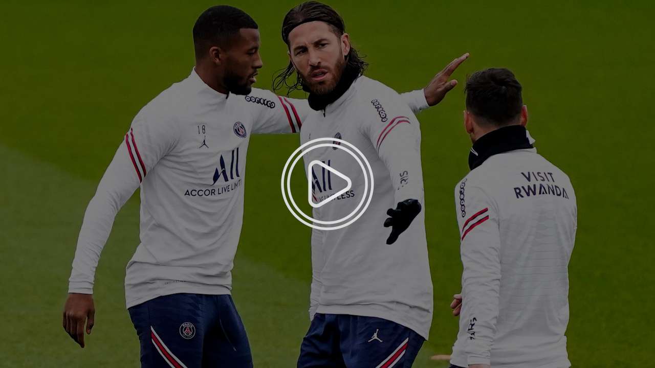 راموس وميسي من تدريبات باريس