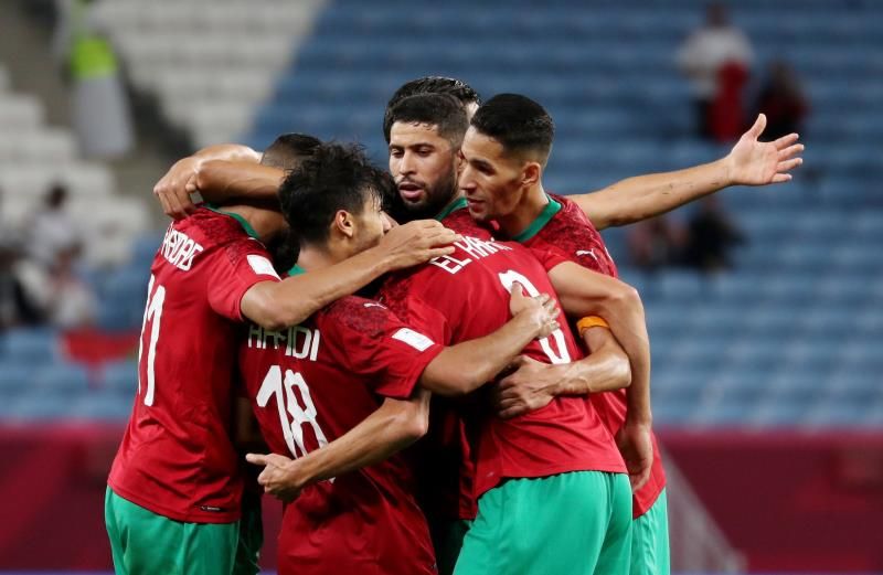فرحة لاعبي المغرب بالفوز