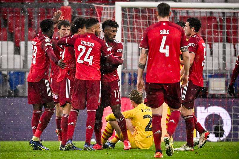 فرحة لاعبي بايرن ميونخ