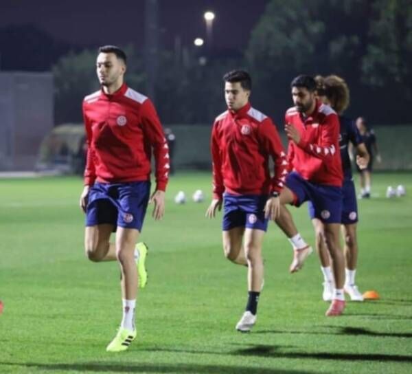 منتصر الطالبي في تدريبات اليوم