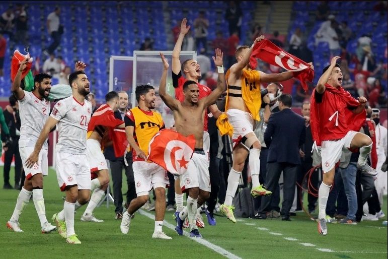 فرحة المنتخب التونسي