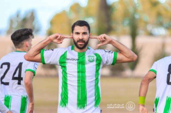 فرحة لاعب الاتحاد المصراتي