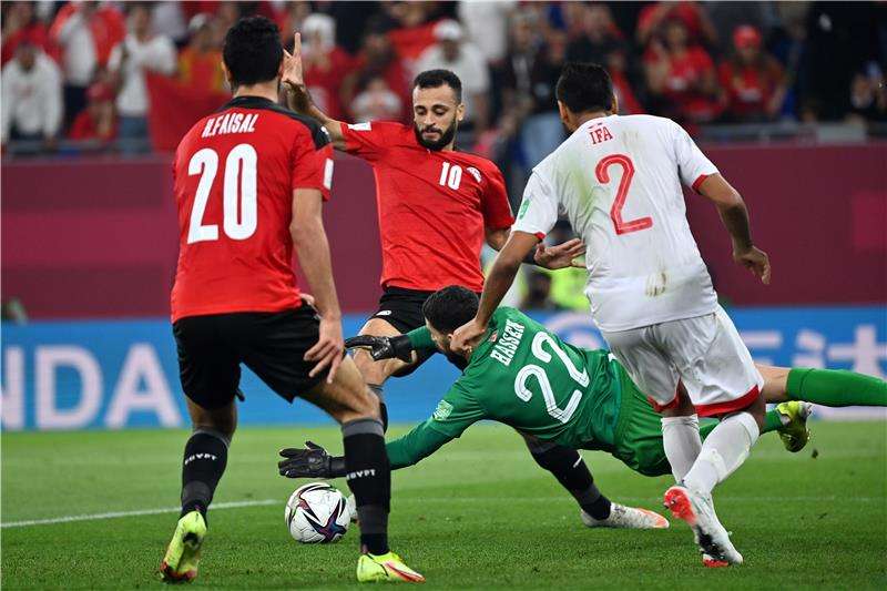 من مباراة مصر وتونس