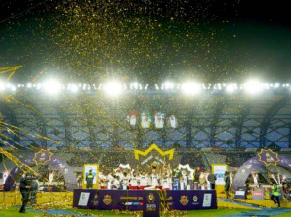 من أحد احتفالات التتويج بالسوبر