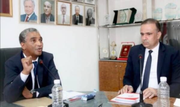 وديع الجريء ووزير الرياضة في لقاء سابق 