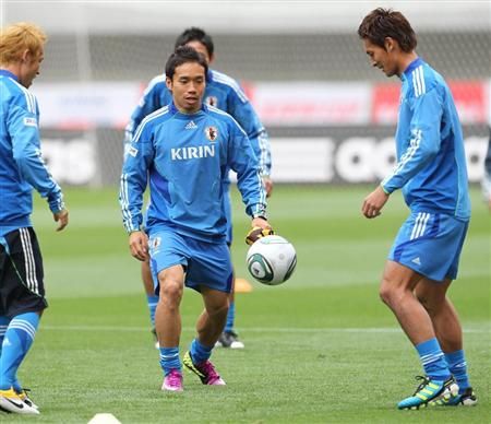 تدريبات المنتخب الياباني في استاد نيغاتا