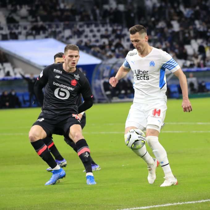 من مباراة أولمبيك مارسيليا وليل