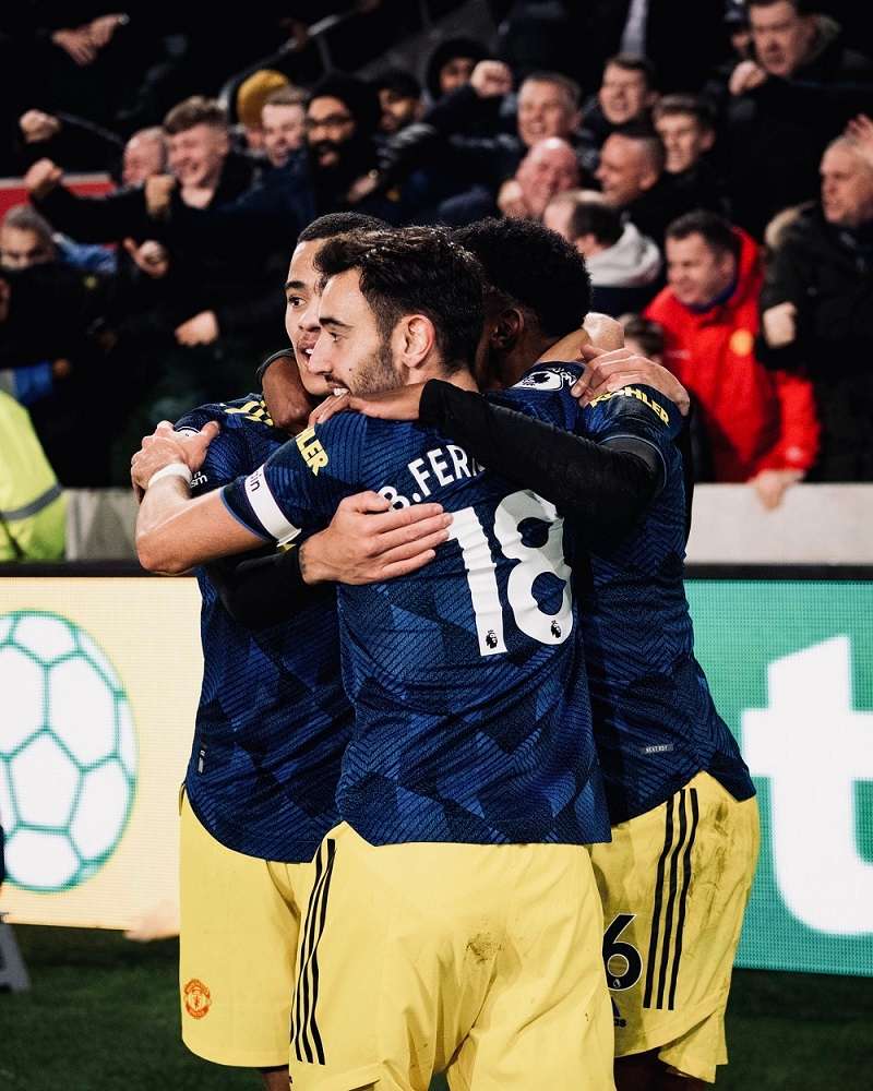 فرحة لاعبي مانشستر يونايتد