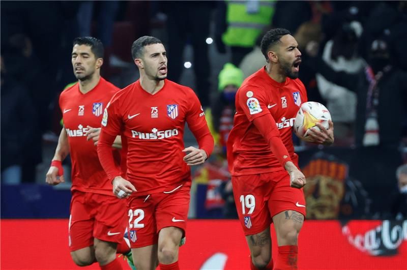 فرحة لاعبي أتلتيكو مدريد