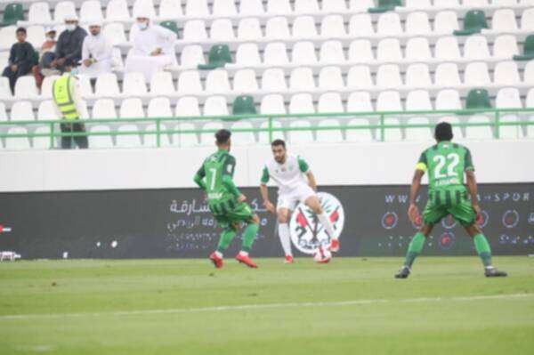 من مباراة خورفكان والعروبة