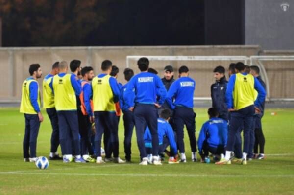 جانب من تدريبات منتخب الكويت