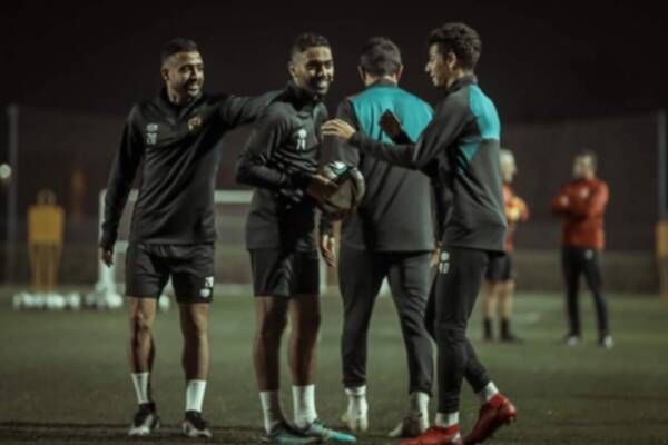 من استعدادات الأهلي اليوم