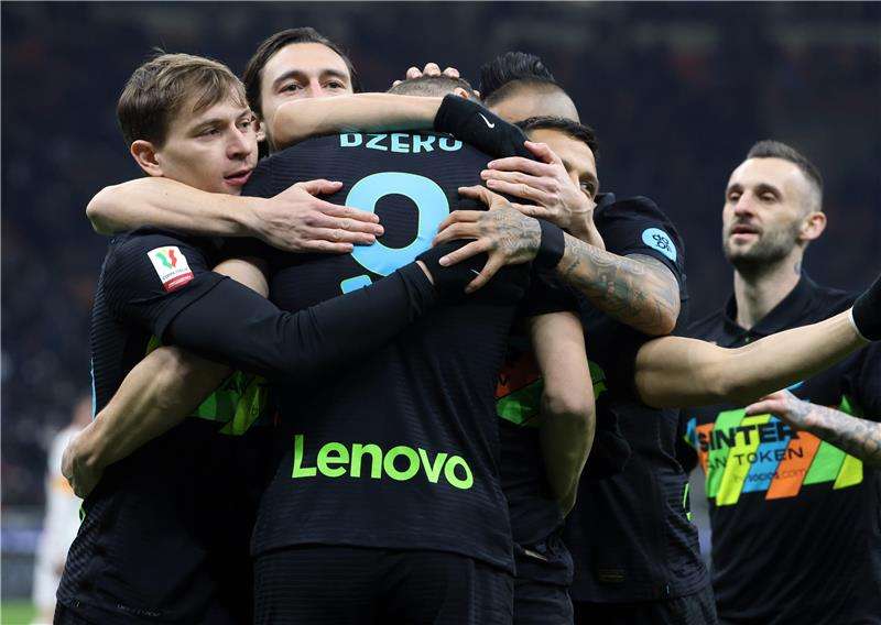 فرحة لاعبي إنتر ميلان