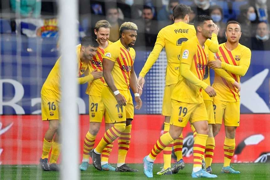 فرحة برشلونة بالهدف الأول