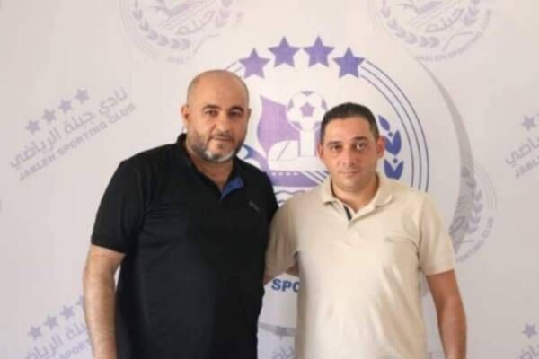 علي بركات مع رئيس نادي جبلة