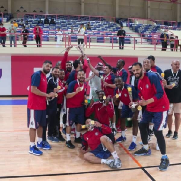 احتفالات لاعبي العدالة