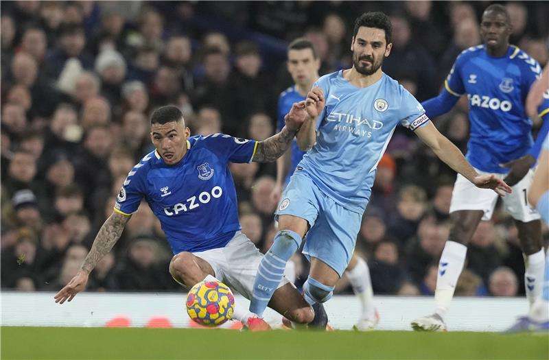 من مباراة السيتي وإيفرتون 