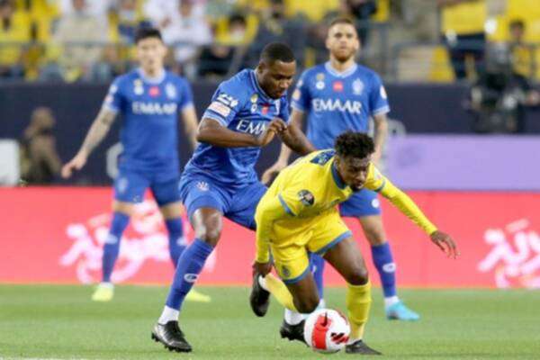 من مباراة الهلال والنصر أمس