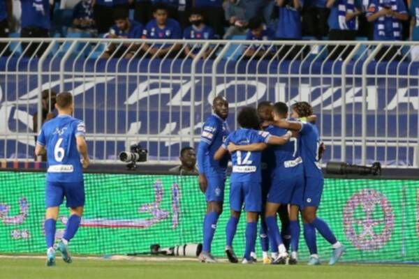 فرحة لاعبي الهلال 