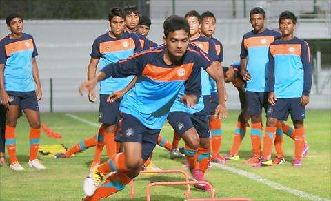 لقطة لتدريبات المنتخب الهندي