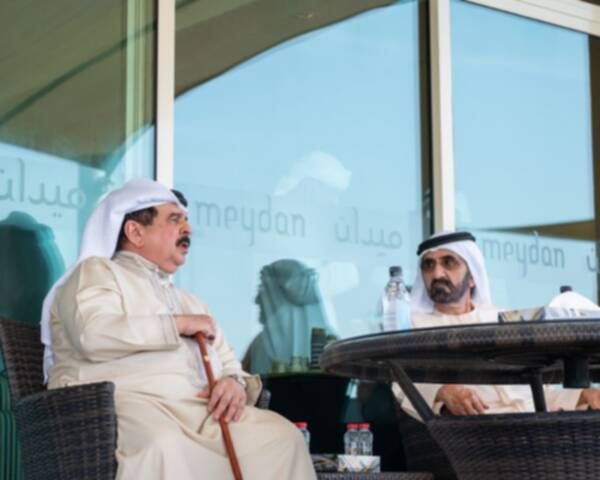 من لقاء بن راشد وملك البحرين