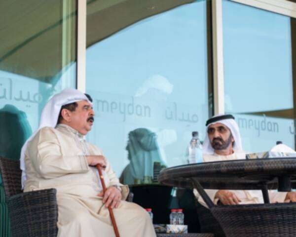 من لقاء بن راشد وملك البحرين