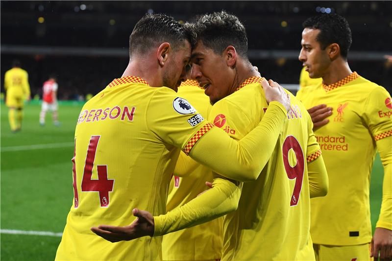 فرحة لاعبي ليفربول