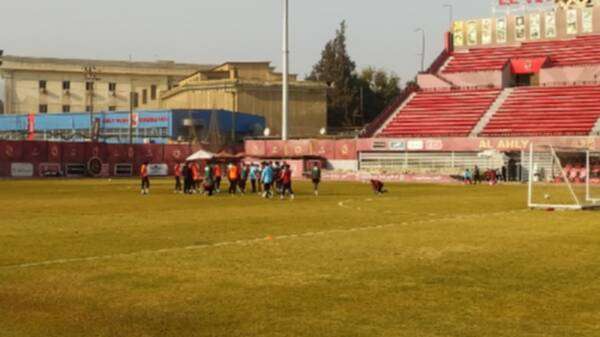 من مران الأهلي اليوم