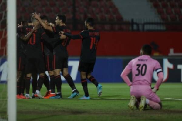 فرحة لاعبي الأهلي