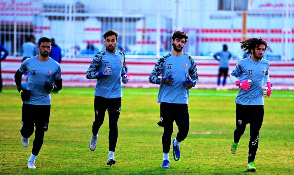 جانب من مران حراس الزمالك