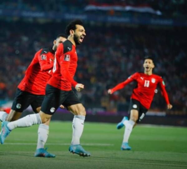 احتفال محمد صلاح بهدف الفوز