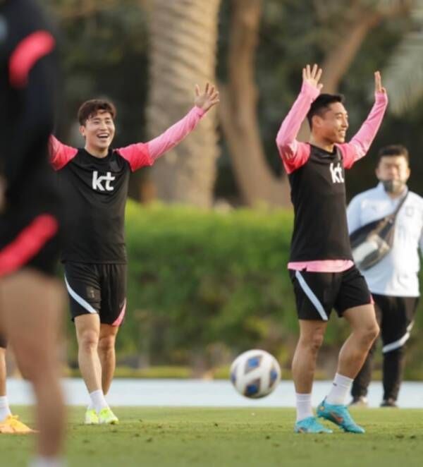 من تدريبات المنتخب الكوري الجنوبي