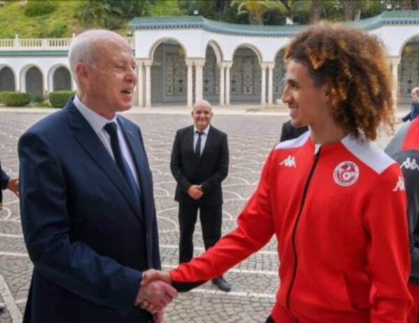 المجبري مع الرئيس التونسي قيس سعيد