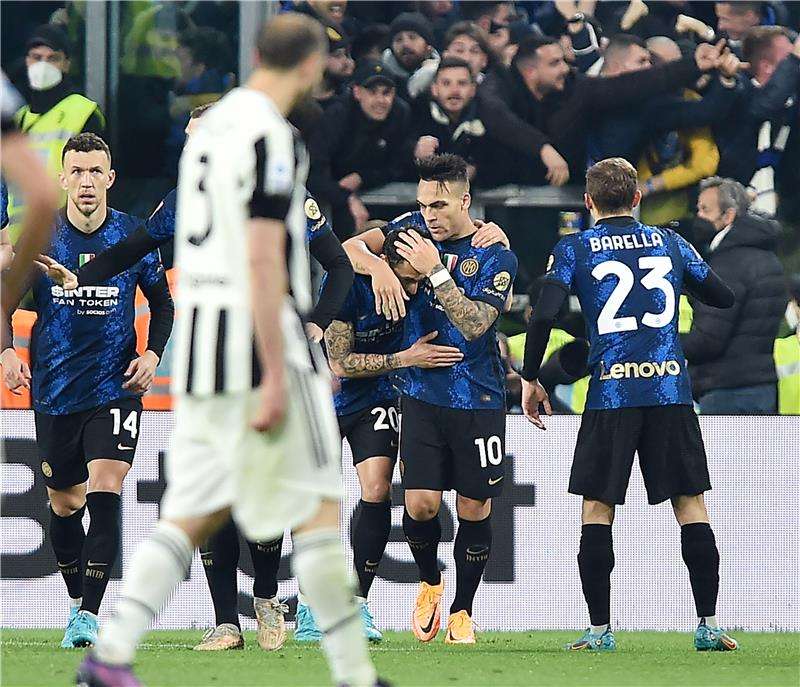 فرحة لاعبي إنتر