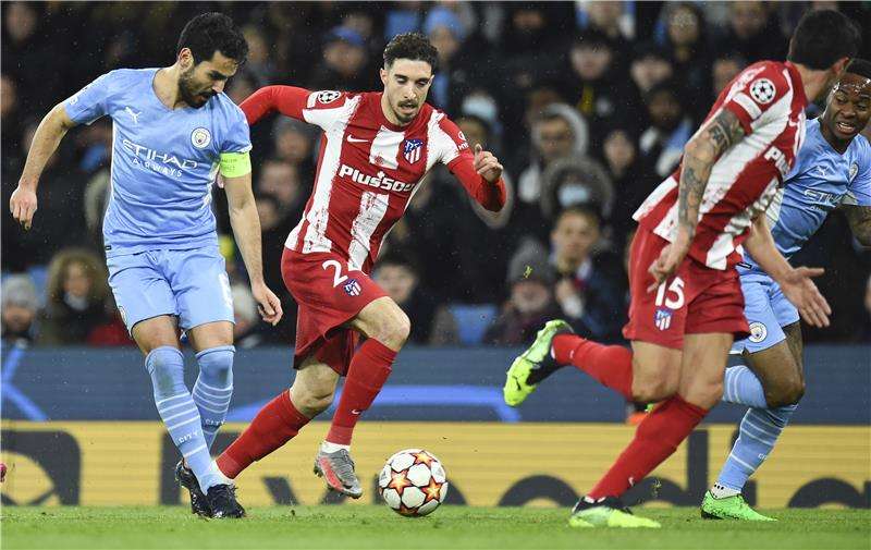 من لقاء مانشستر سيتي وأتلتيكو مدريد