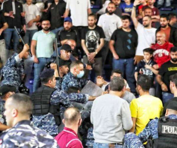 أحداث مباراة الرياضي والحكمة