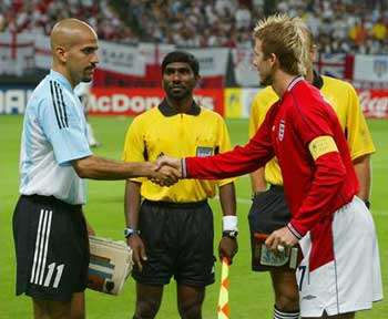 من مباراة سابقة بين الأرجنتين وإنجلترا 