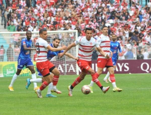من مباراة الذهاب بين النادى الافريقي والاتحاد المنستيري